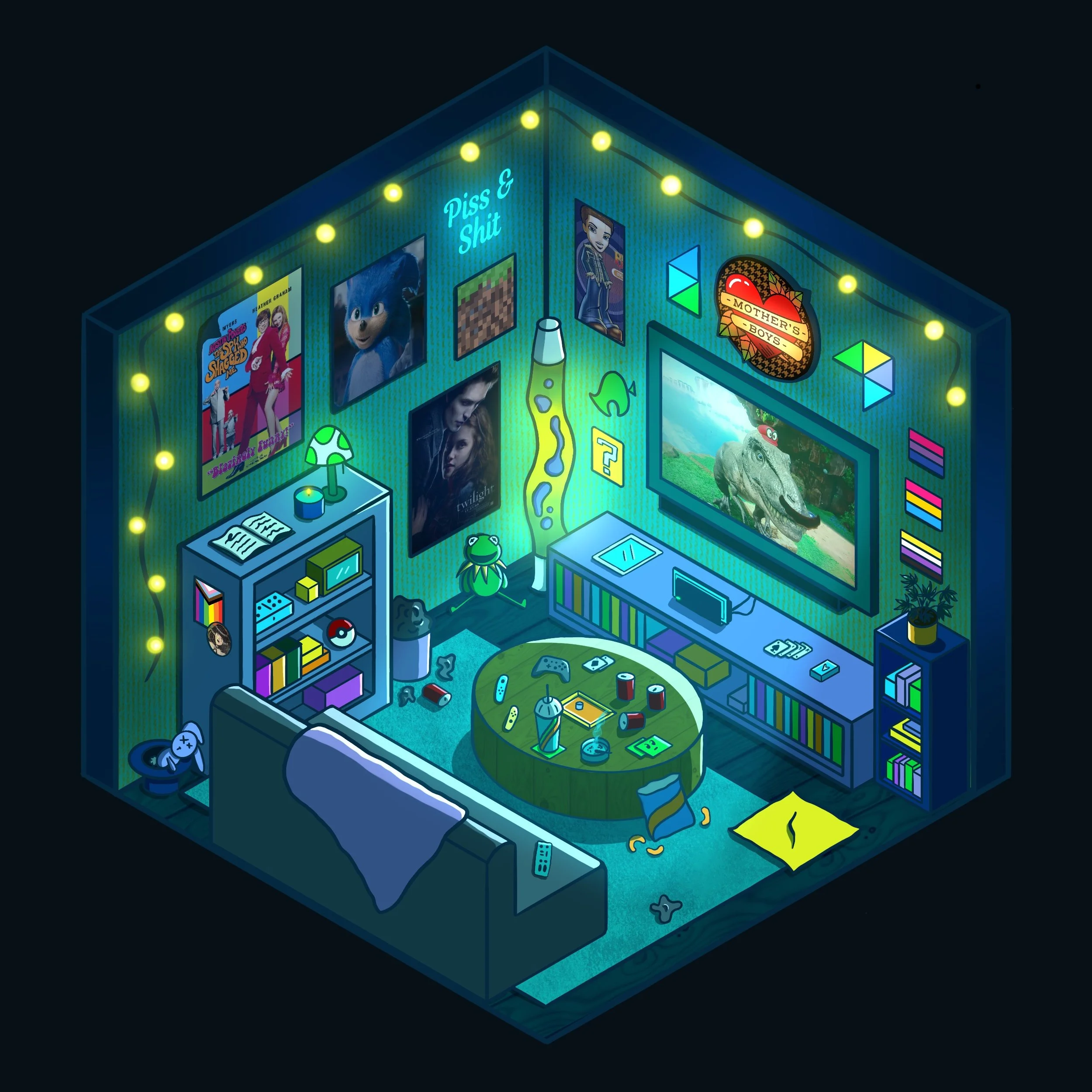 Man Cave, 2023
Digital, Procreate
8 x 8 inches
