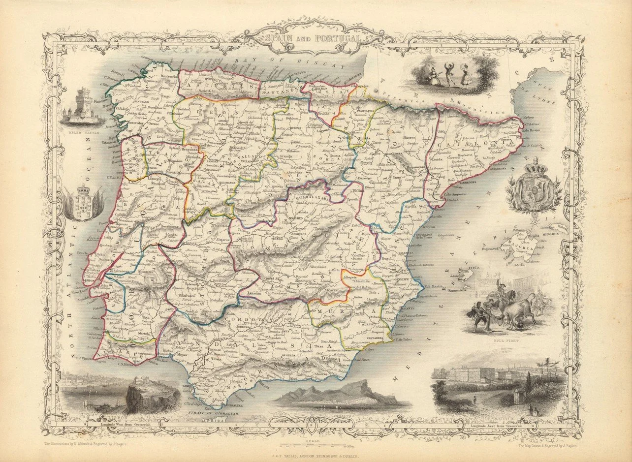 Spain and Portugal, 1851