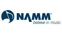 NAMM logo with the slogan 'believe in music'