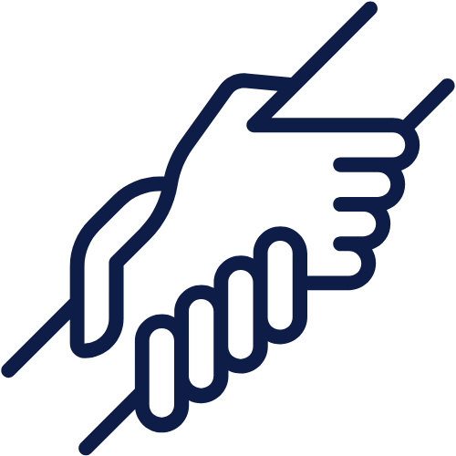 Geometric drawing of an outline square with sections divided by vertical, horizontal, and circle lines.
