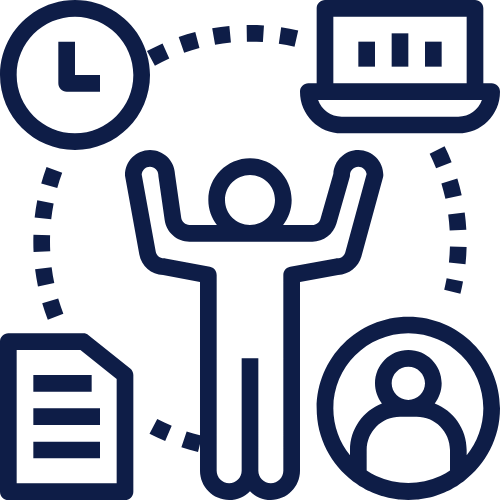 Geometric drawing of an outline square with sections divided by vertical, horizontal, and half circle lines.