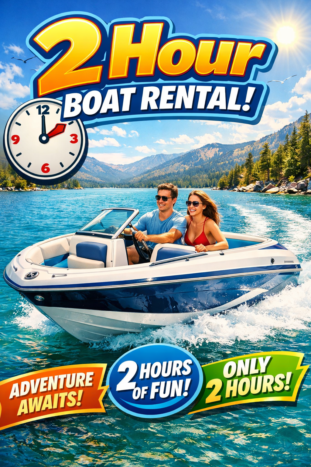 2 Hour boat rental