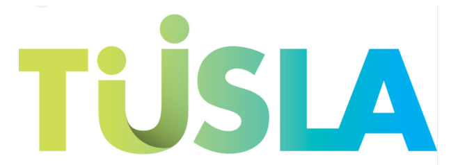 Colorful text spelling 'Tujla' with each letter in different shades of green and blue.