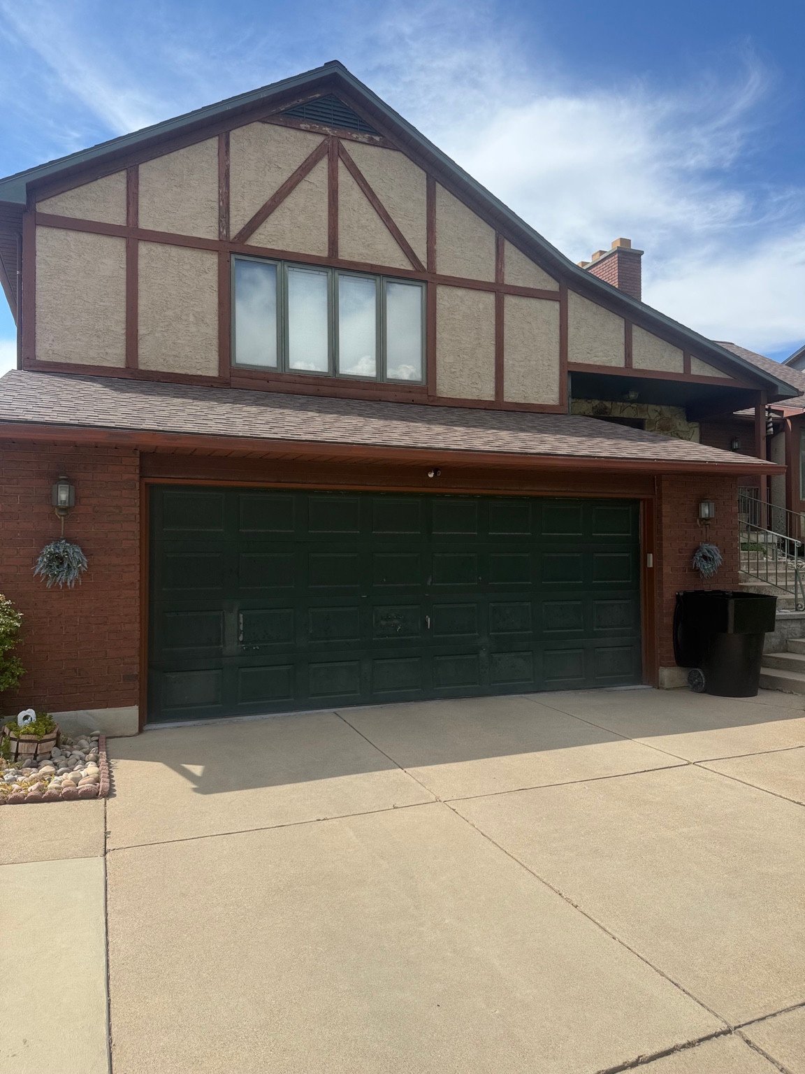 Before: the existing door at this Farmington home.