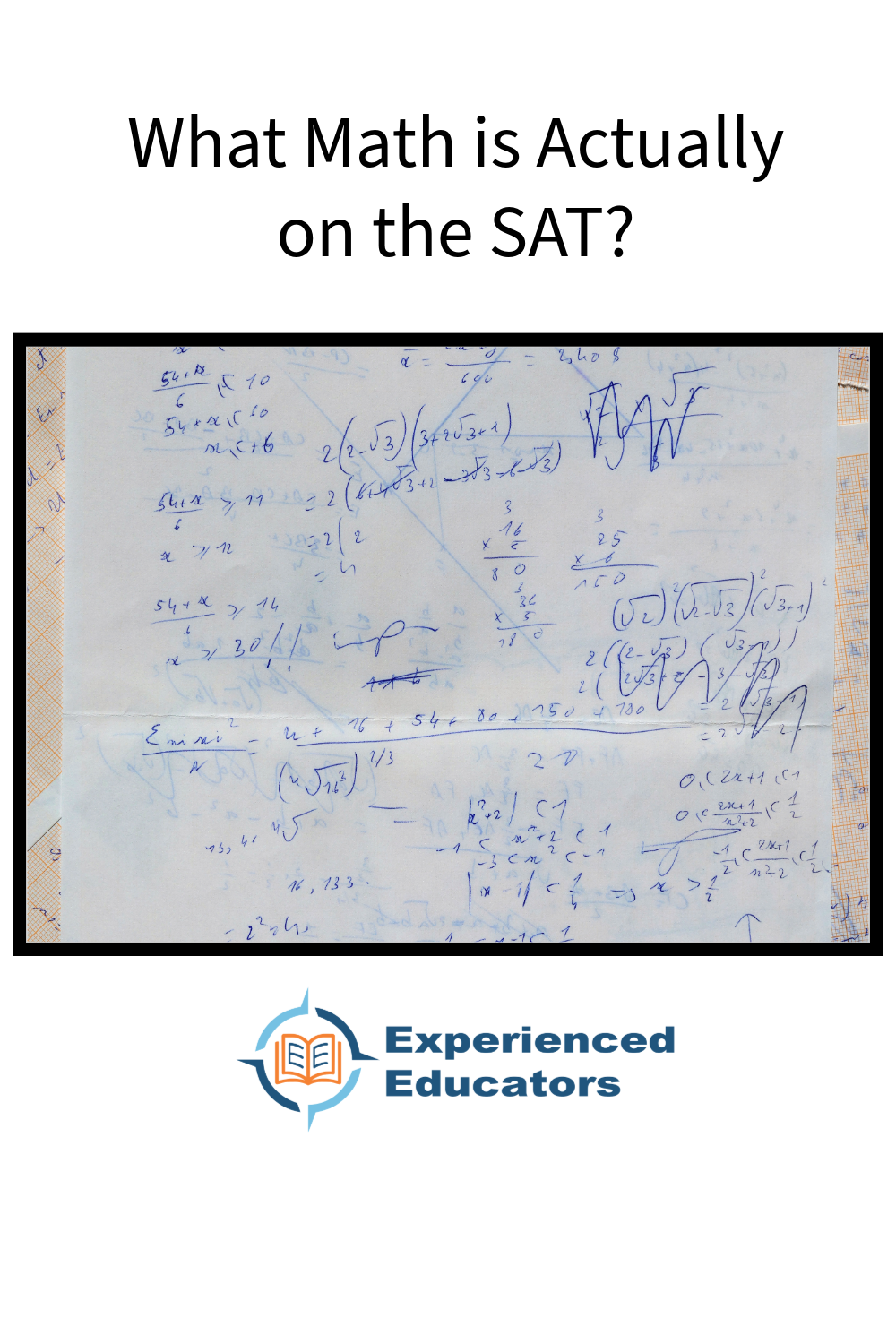 Image of paper with random math scribbles on it