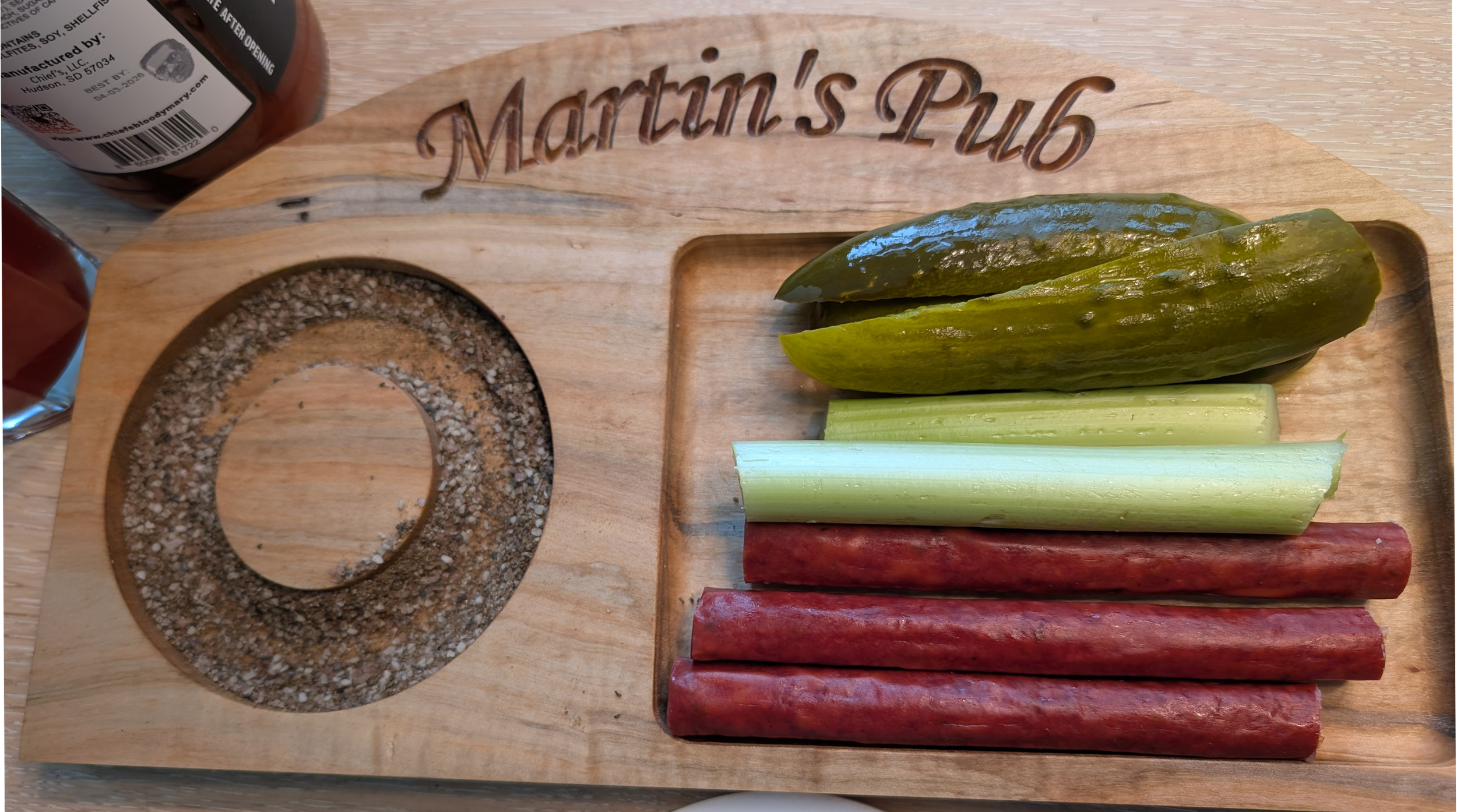 Personalized Bloody Mary Garnish Board