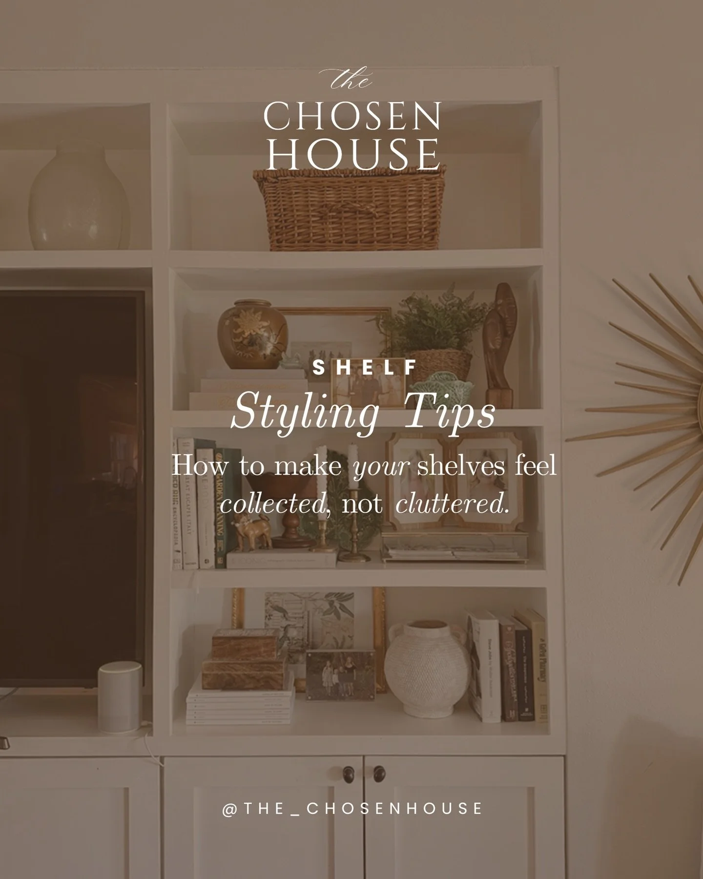 Shelves should feel like a story&hellip;
A mix of meaningful, collected, and a little bit imperfect 🤍

Save this for your next shelf reset ✨