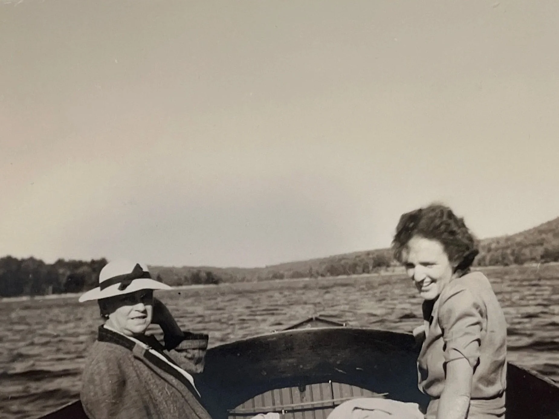 Marguerite W Davenport and Edna Davenport at Squam