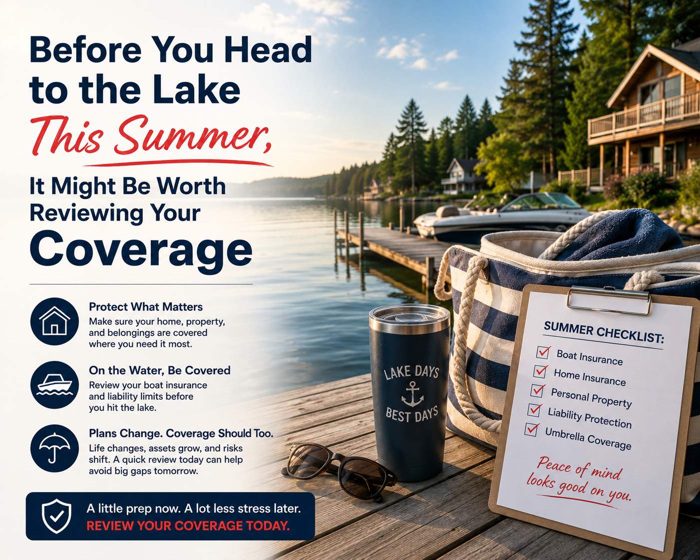 Before You Head to the Lake This Summer, It Might Be Worth Reviewing Your Coverage