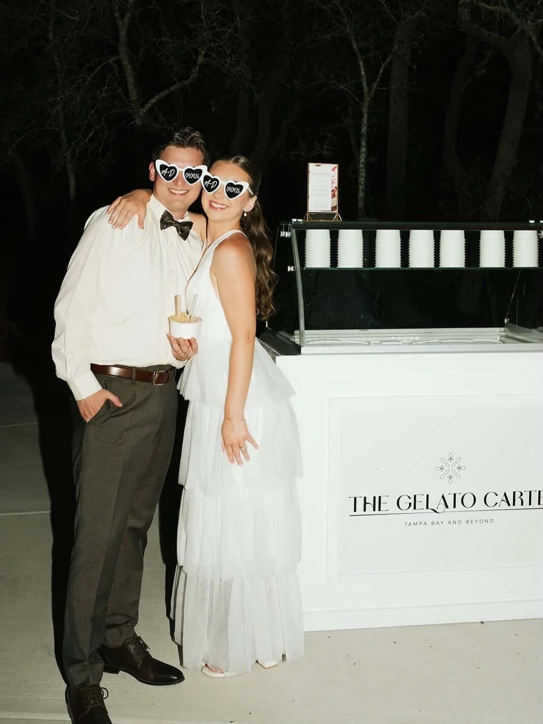 The cutest first scoop with @ashlynaupphalek and @drewhalek photographed by @thatphotographersarah