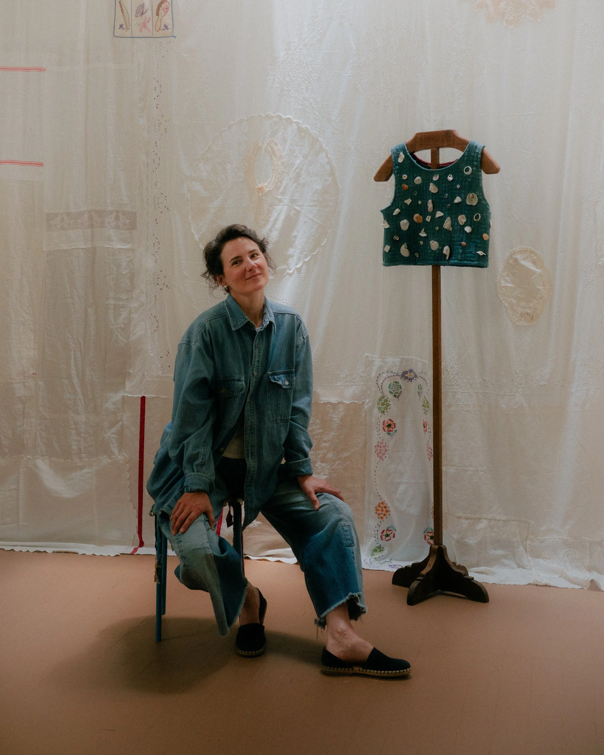 textile artist, seamstress, and owner of All Hands Repair Alexa Anderson