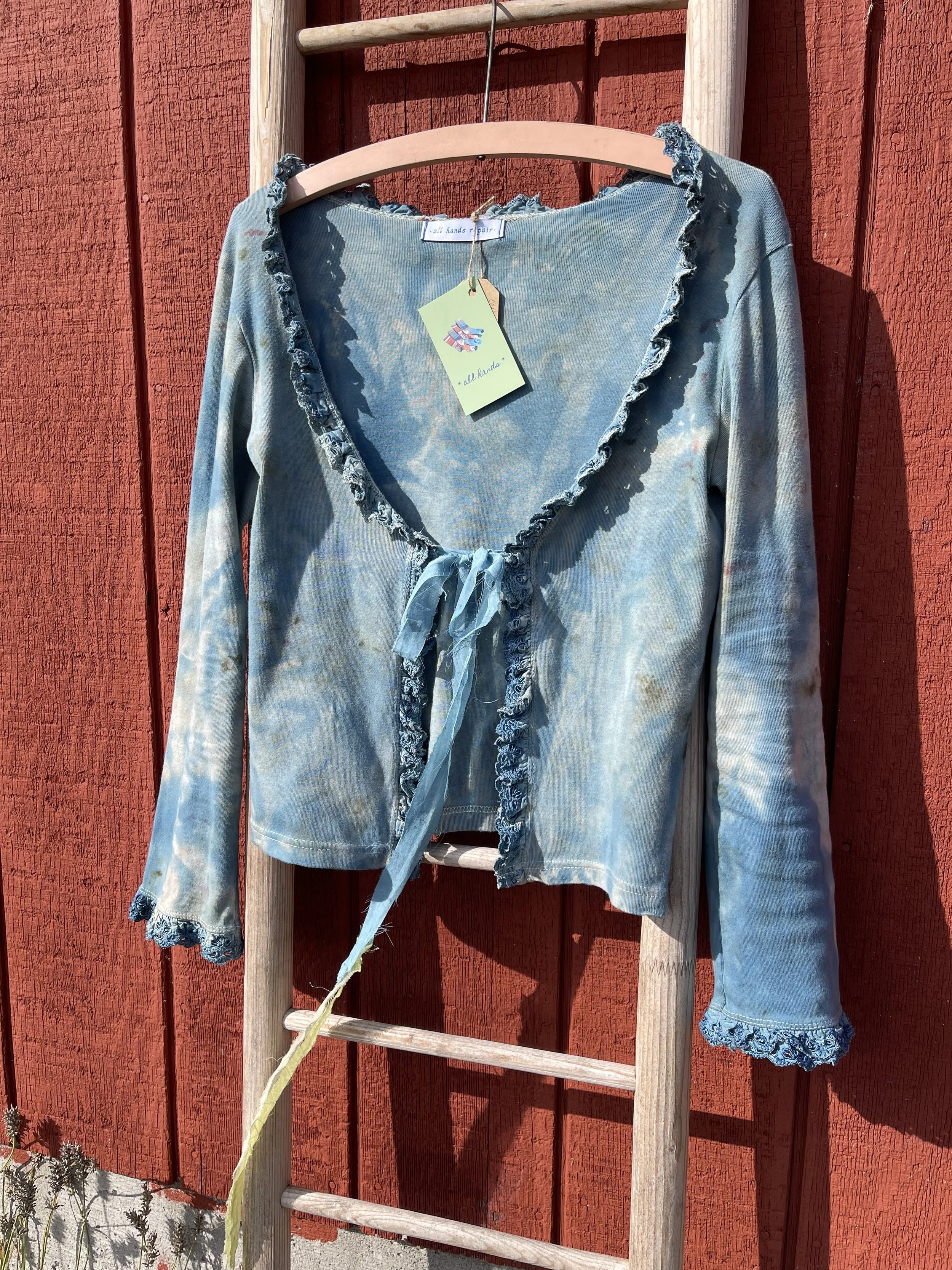cotton top with silk ties