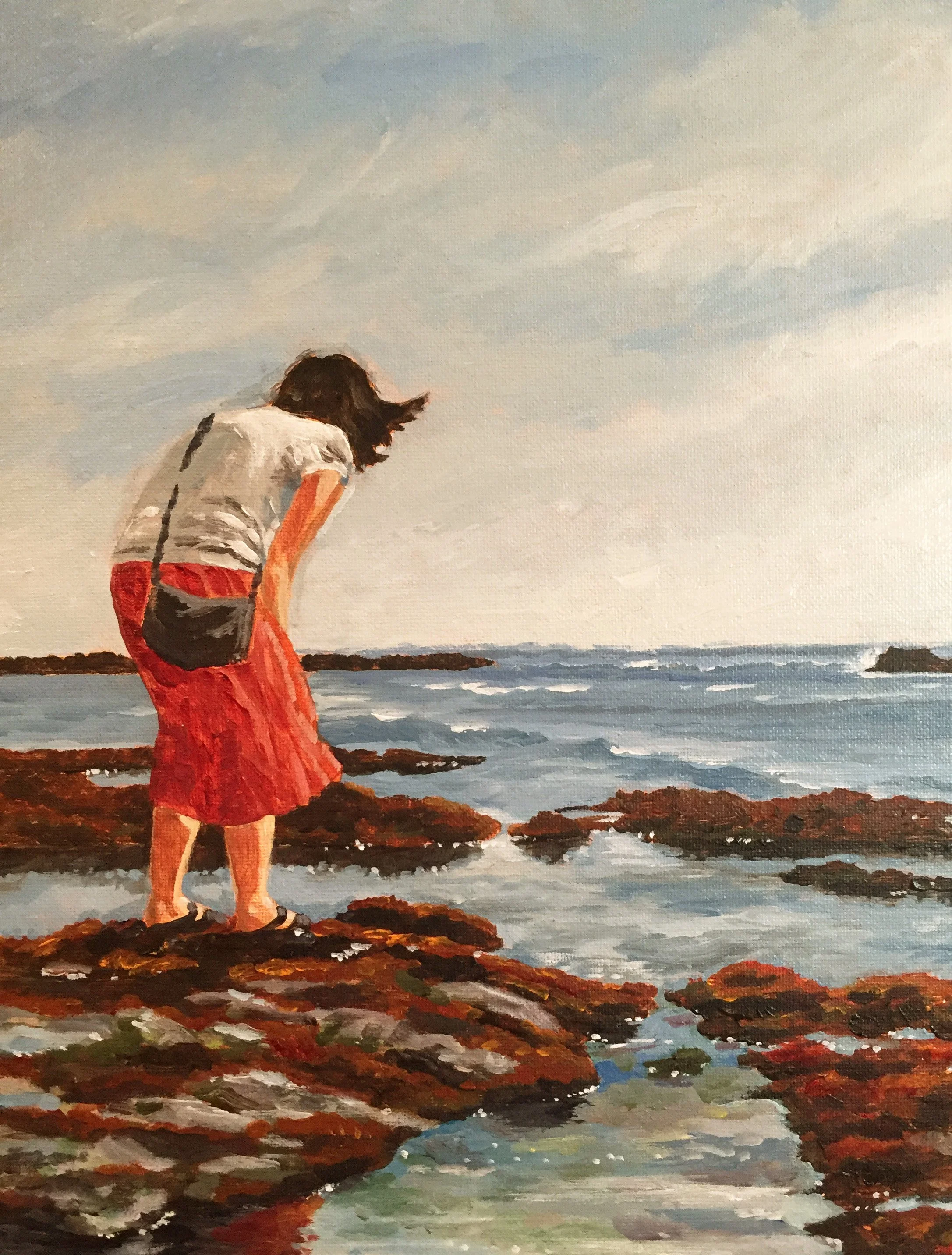 Tidepools | Acrylic | 9x12 | SOLD
