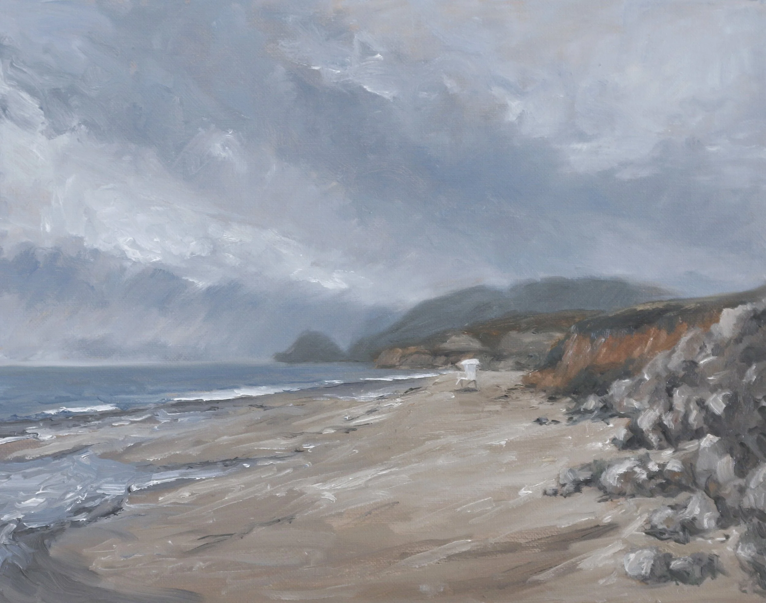 Montara Beach with Tower | OIL | 11x14 | SOLD