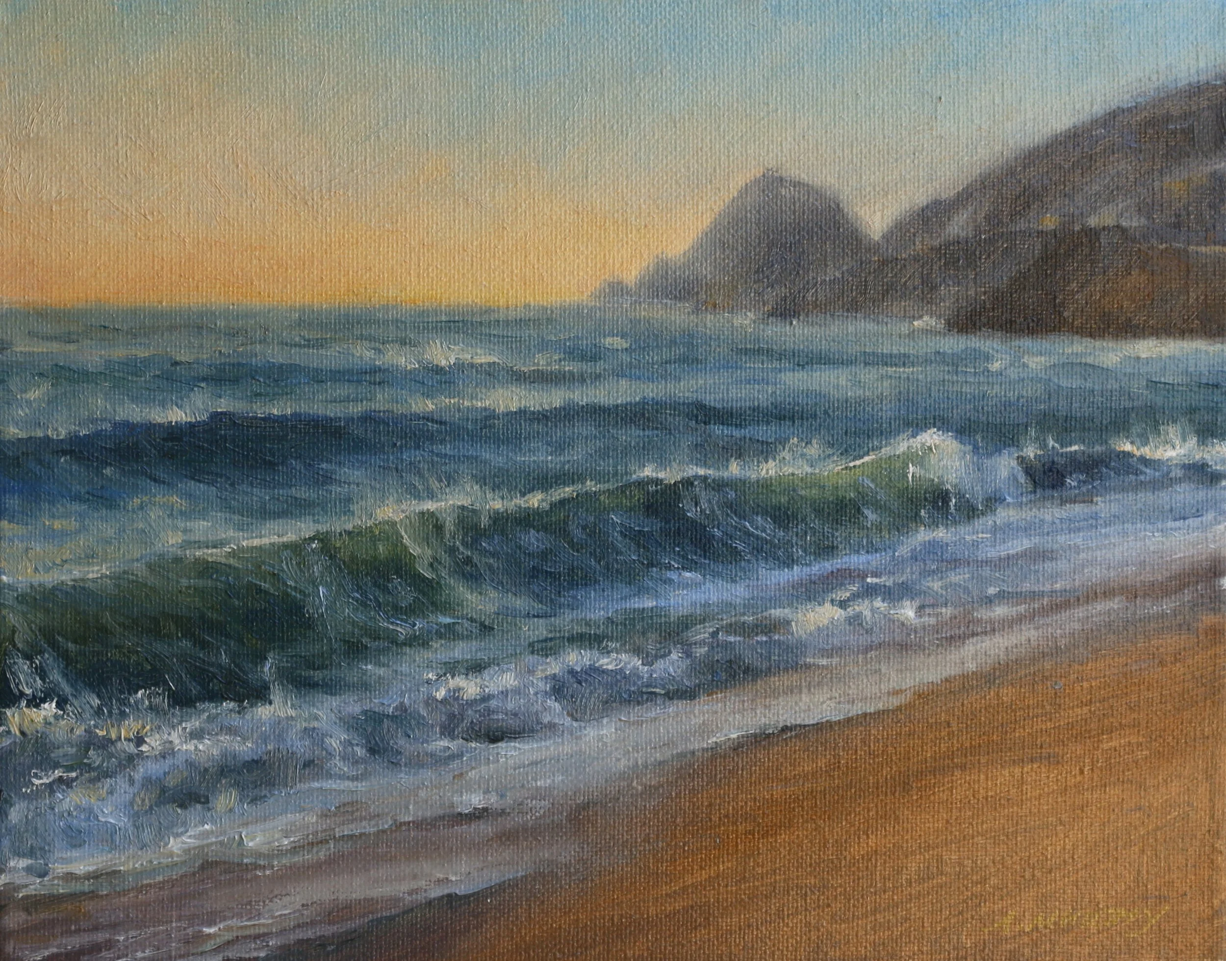 Montara Beach Wave | Oil | 8x10 | PRINT AVAILABLE