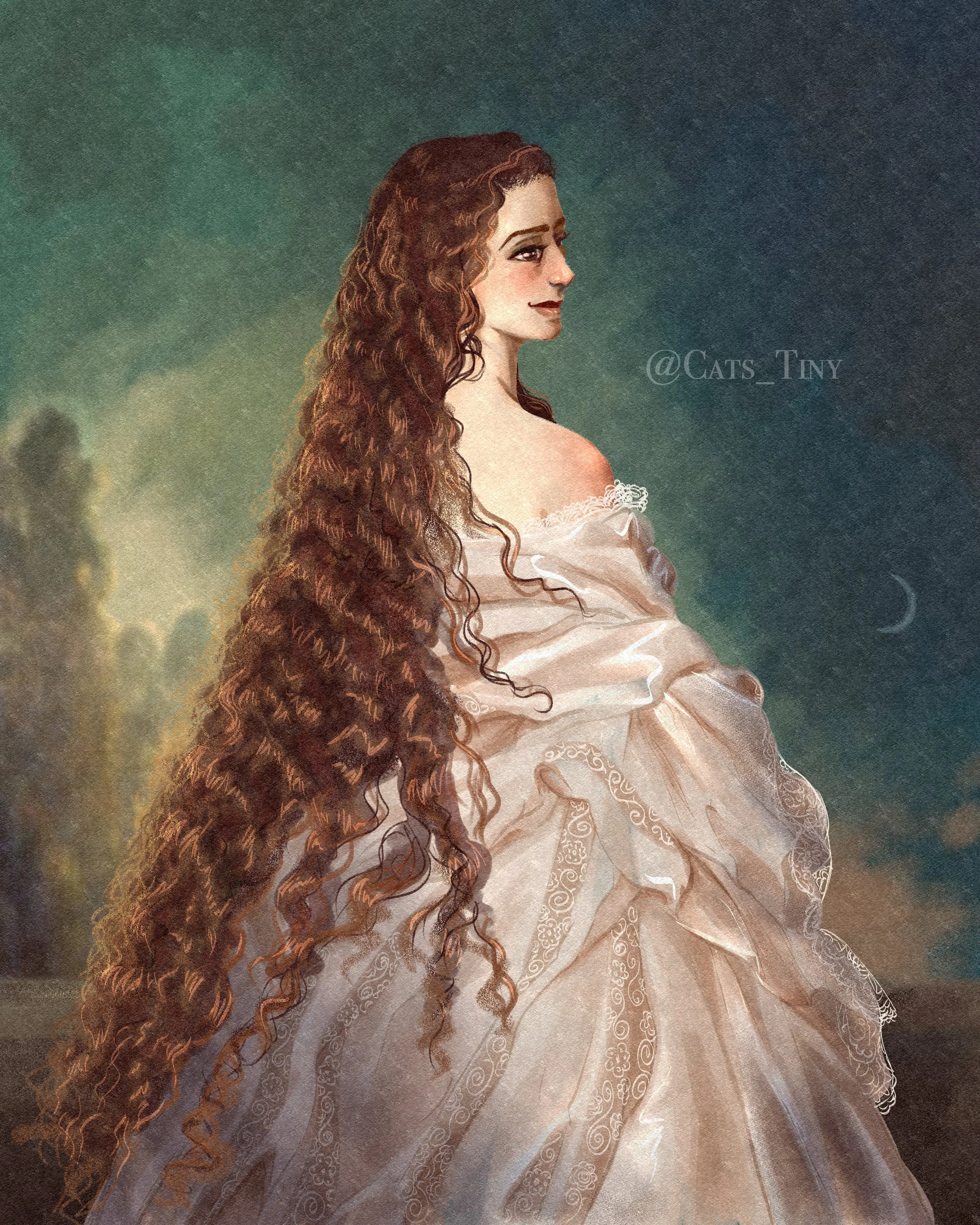 “Empress Elisabeth of Austria” by Franz Xaver Winterhalter - 1865 RECREATION