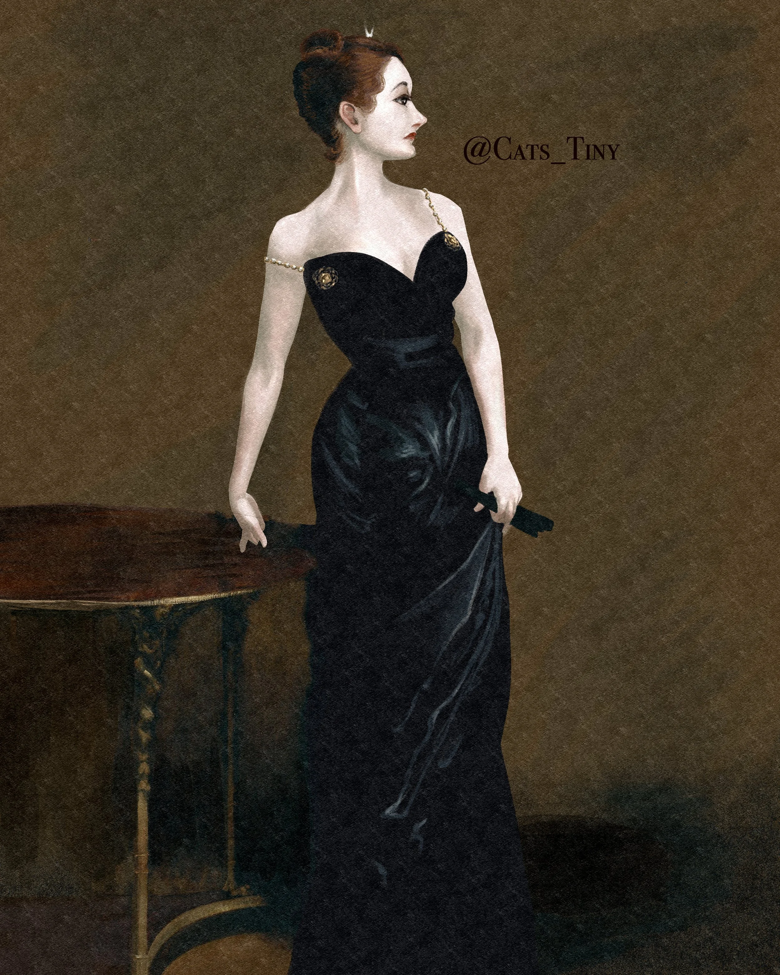 “Portrait of Madame X” by John Singer Sargent, 1884 RECREATION