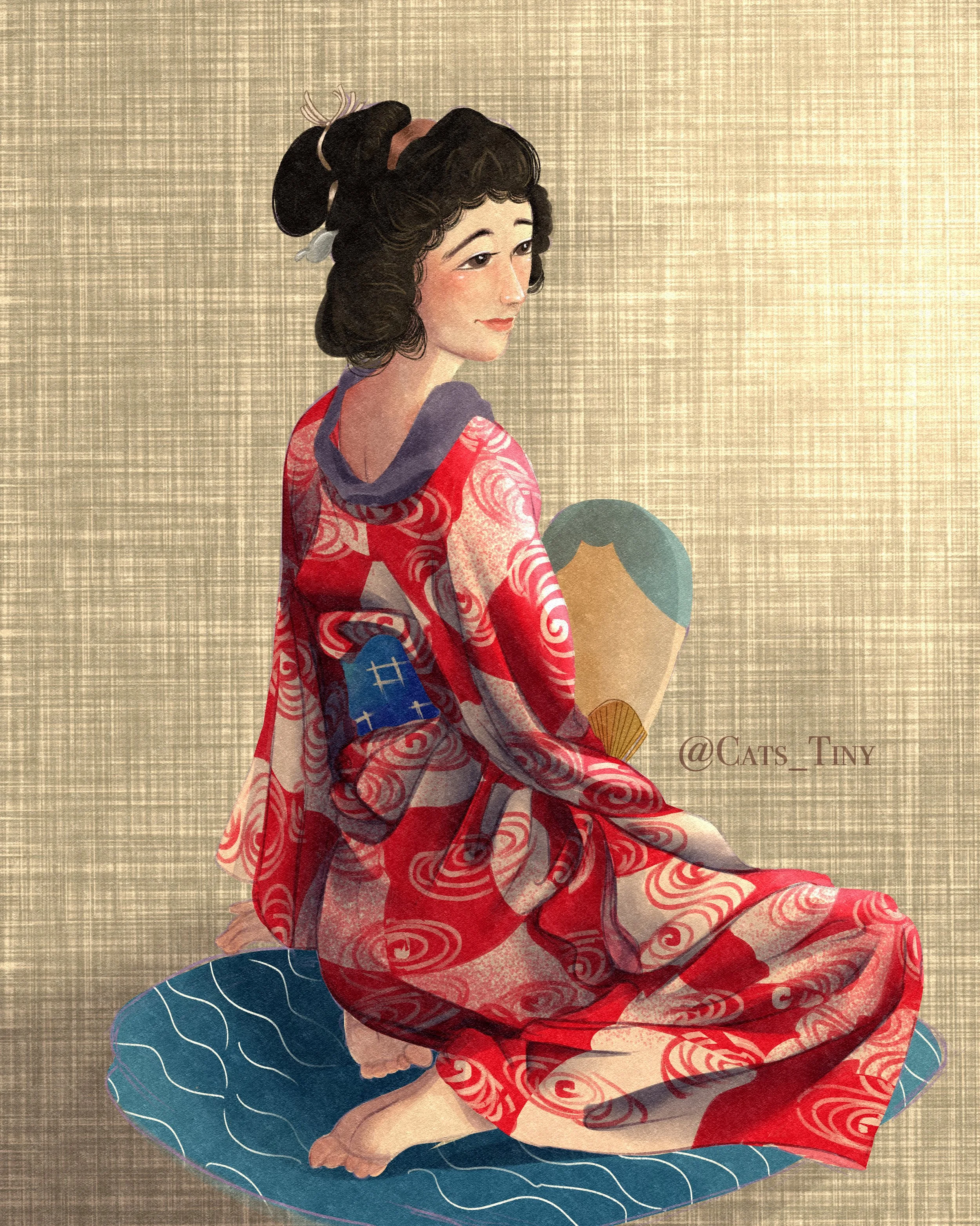 “Nagajuban — 長襦袢” by Torii Kotondo - 1929 RECREATION