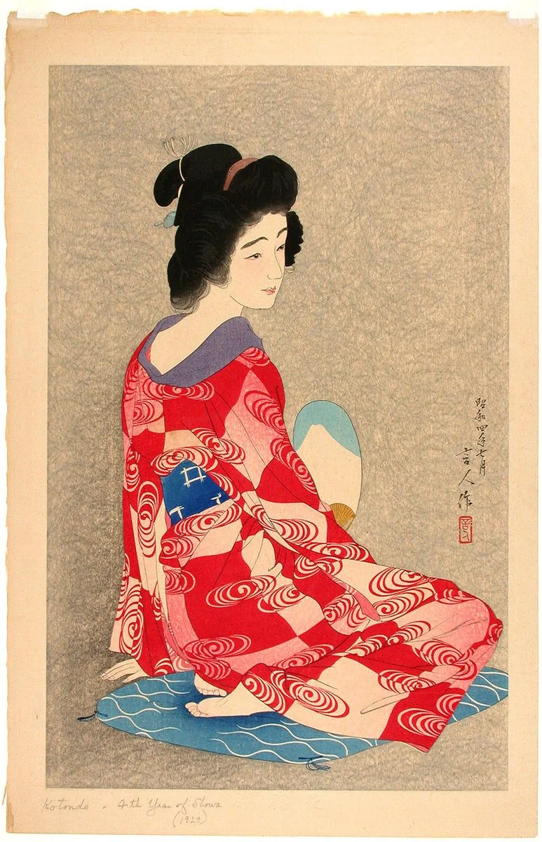 “Nagajuban — 長襦袢 ” by Torii Kotondo - 1929