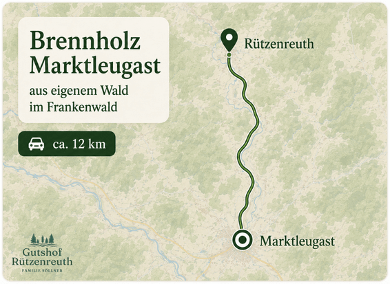 Brennholz für Marktleugast aus eigenem Wald bei Rützenreuth im Frankenwald