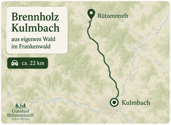 Brennholz für Kulmbach aus eigenem Wald bei Rützenreuth im Frankenwald