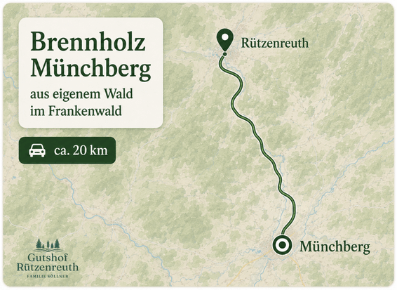 Brennholz für Münchberg aus eigenem Wald bei Rützenreuth im Frankenwald