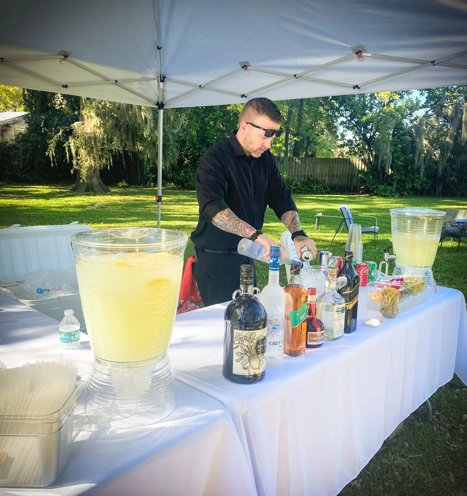 Sip Savvy Events owner Matthew Newell tending bar
