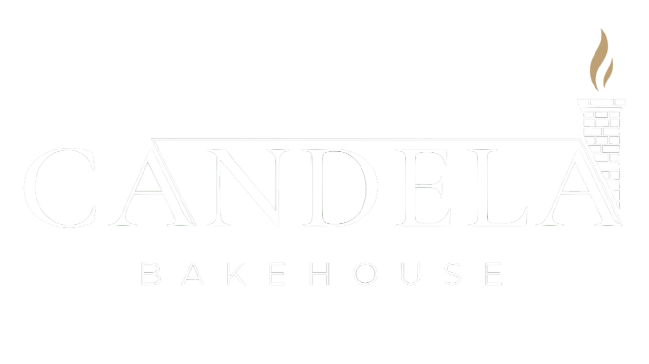 Black background with white text reading "Candela Bakehouse".