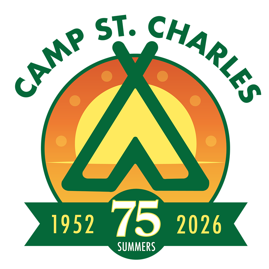 Logo celebrating the 75th summer at Camp St. Charles.