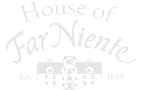 Text-based logo for 'House of FarNiente,' established in 1885, with a stylized house icon.