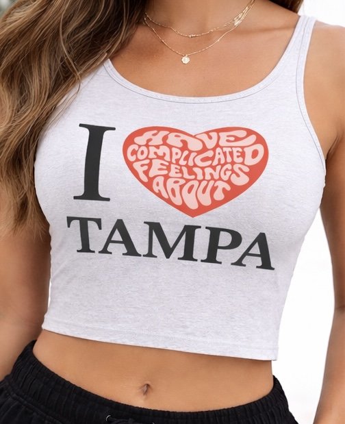 I Love Tampa Croped Tank
