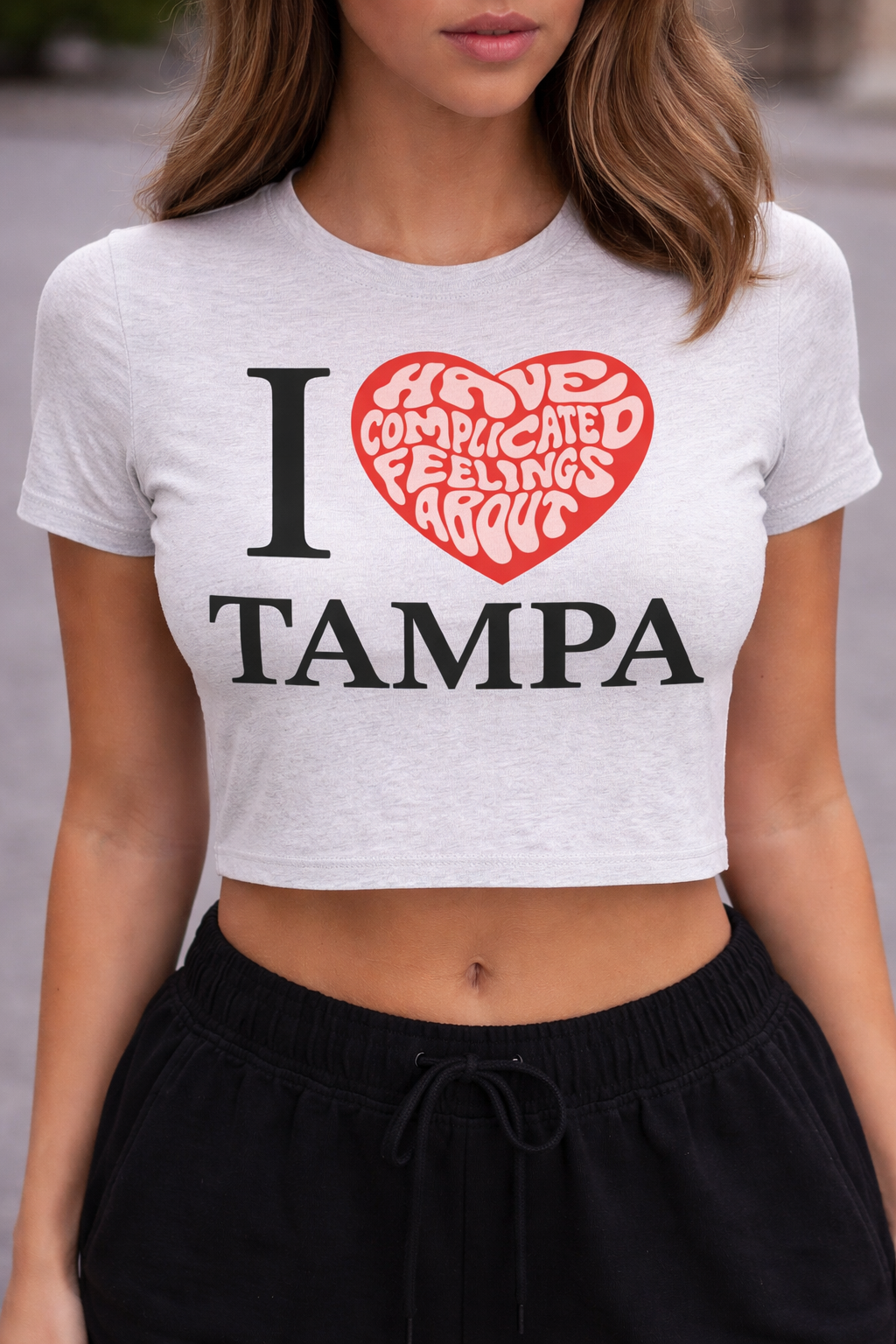 I Love Tampa Short Sleeve Crop