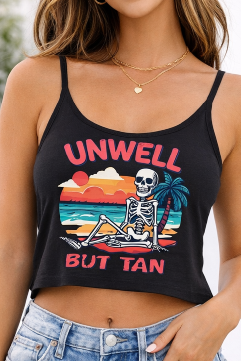 Unwell But Tan Cropped Cami