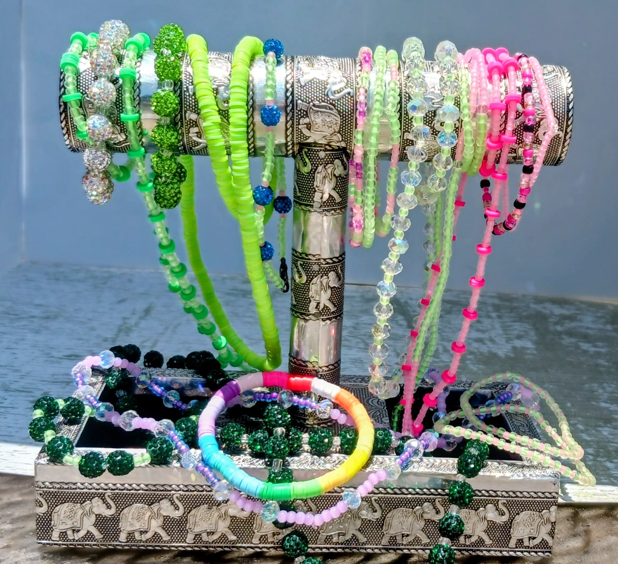 Beachy Multi-Colored Bracelets, Earrings, 20" & 22" Necklaces with & without Charmsrms