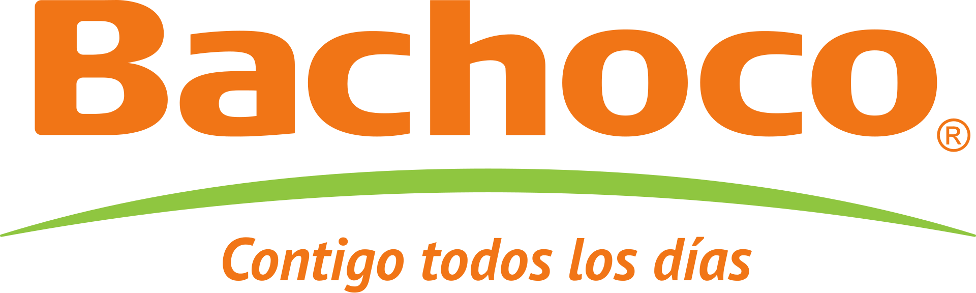 Logotipo de Bachoco en colores naranja y verde con el lema "Contigo todos los días".