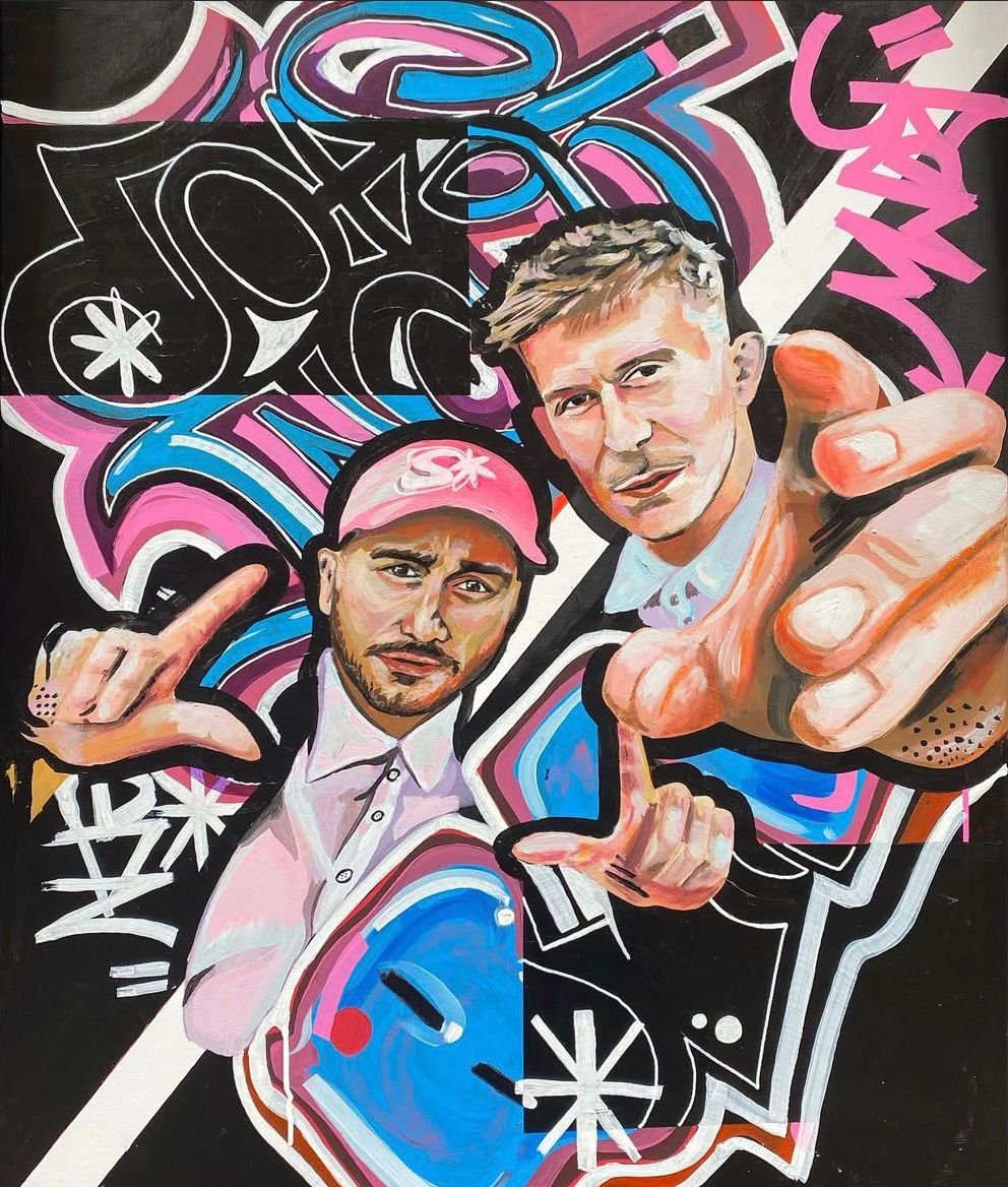 Between the Other Side – Portrait of DJ Heartstring. Acrylic on Canvas, 82 × 102 cm.