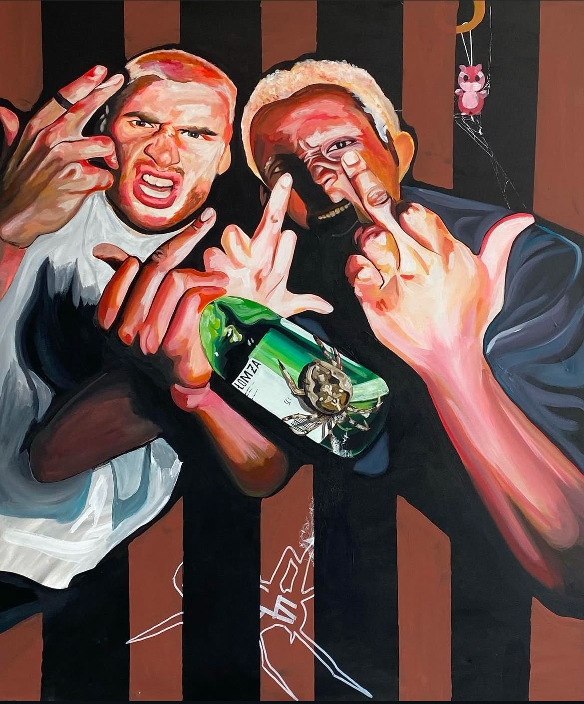 Fortune Favours Ragers. Acrylic on Canvas, 75 × 100 cm.