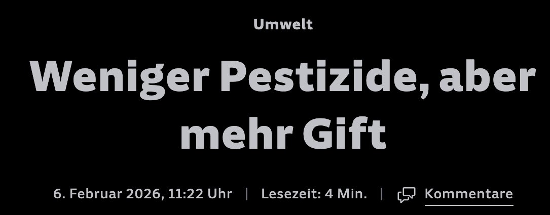 Süddeutsche Zeitung: Weniger Pestizide, aber mehr Gift