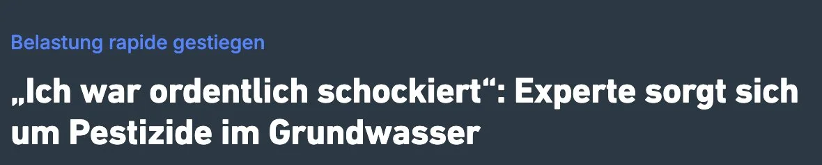 RND: „Ich war ordentlich schockiert“: Experte sorgt sich um Pestizide im Grundwasser