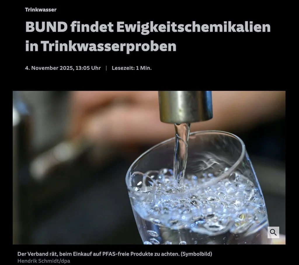 Süddeutsche Zeitung: BUND findet Ewigkeitschemikalien in Trinkwasserproben