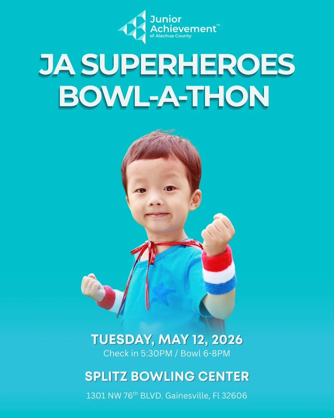 🦸&zwj;♀️✨ Gear up, teams! The JA Superheroes Bowl-A-Thon is rolling in, and it&rsquo;s your chance to bowl, laugh, and make a real difference for students in Alachua County. Bring your crew, bring your energy, and bring your A-game! 🎳💫
Hit the lin
