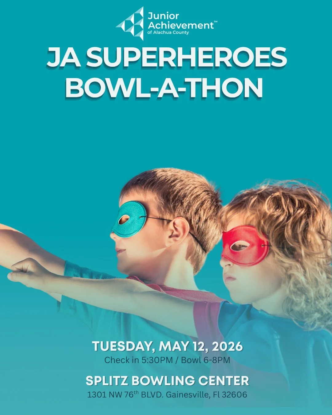 🎉🎳 Strike up some fun for a great cause! Join the JA Superheroes Bowl-A-Thon and help empower students in Alachua County with skills for the future. Team up, roll those strikes, and make an impact&mdash;no superpowers required! 🦸&zwj;♂️✨ 
Get tick