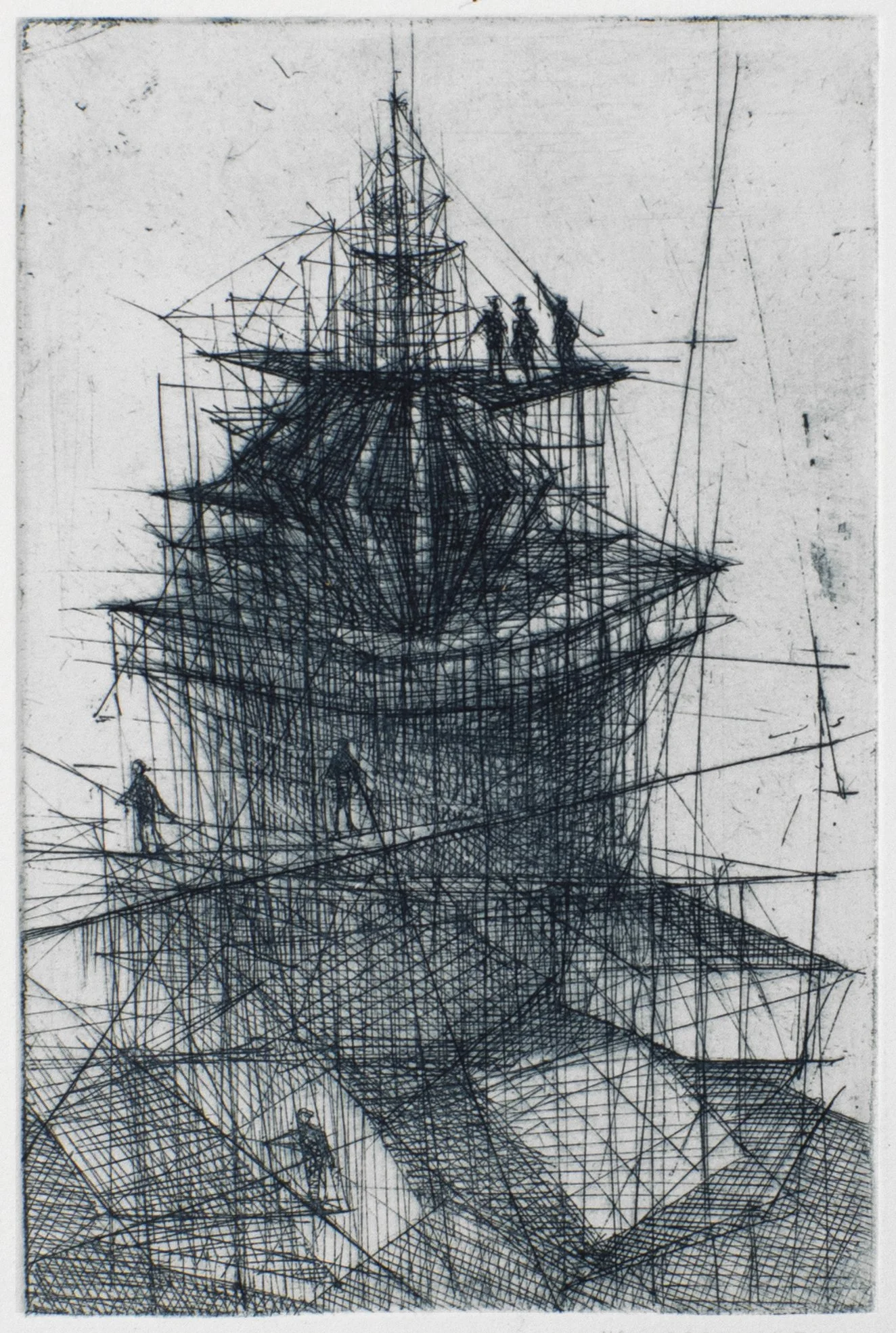 star formation, etching 16x12cm 2024