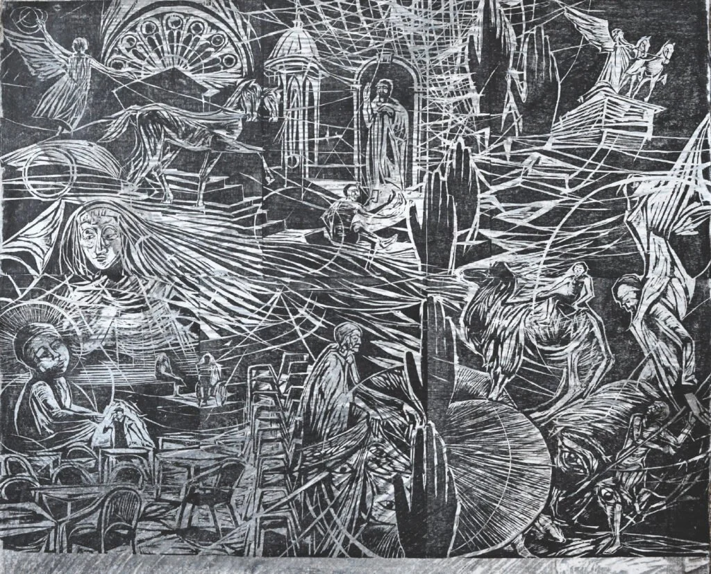 continuum, woodcut 82x100cm 2020