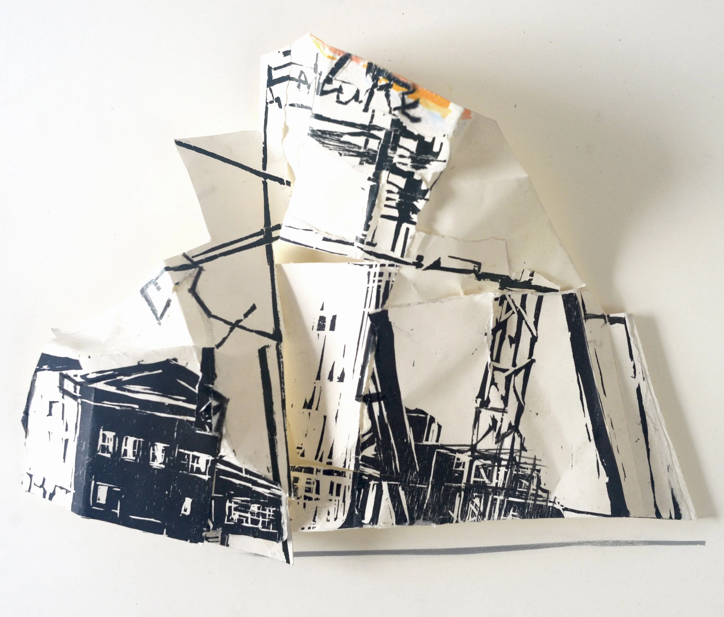 failure, folded print on paper 42x36,5cm 2023