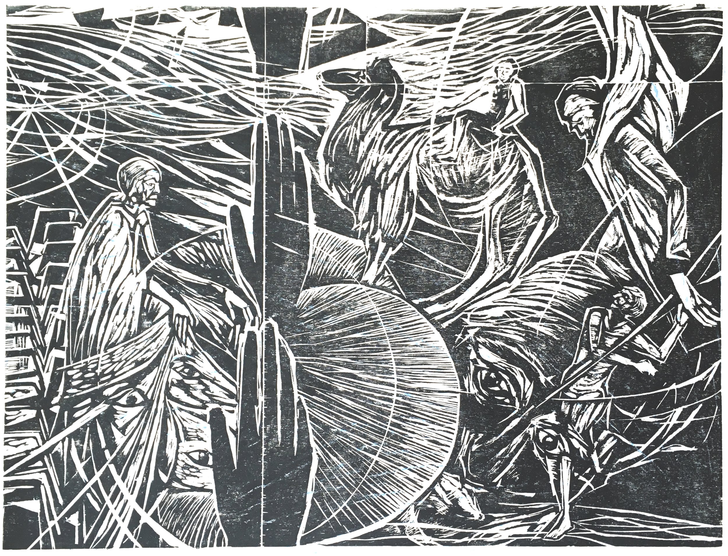 Continuum, woodcut 2020