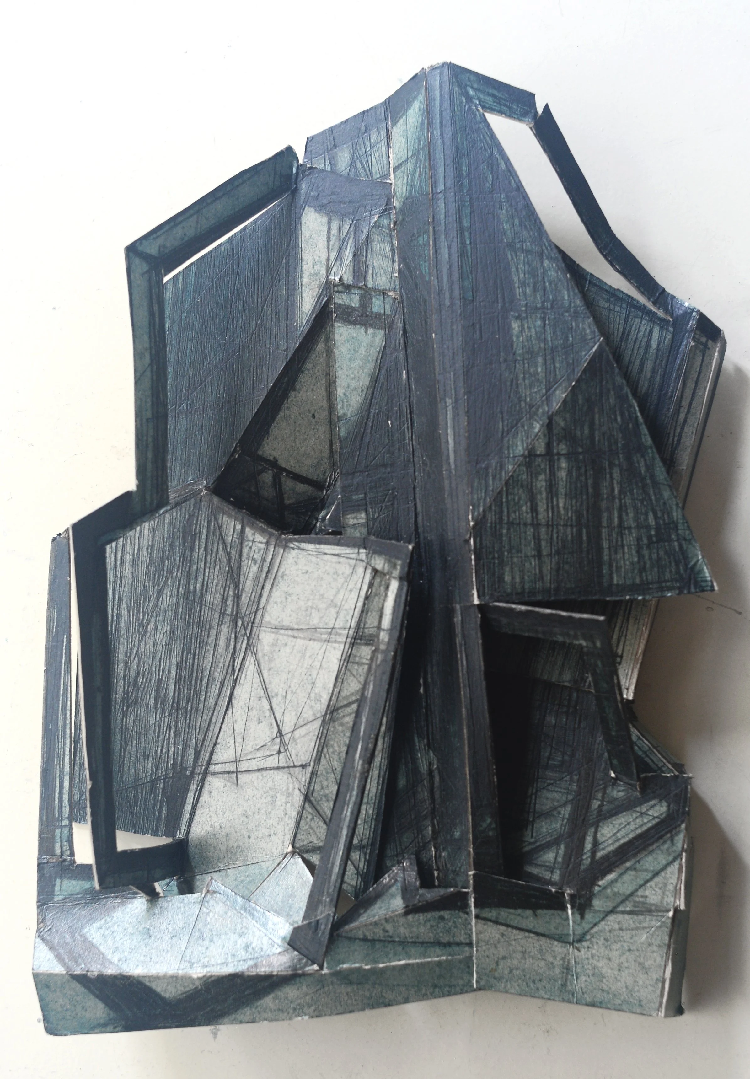 folding/vouwsel 2 cardboardprint 28x38cm 2024