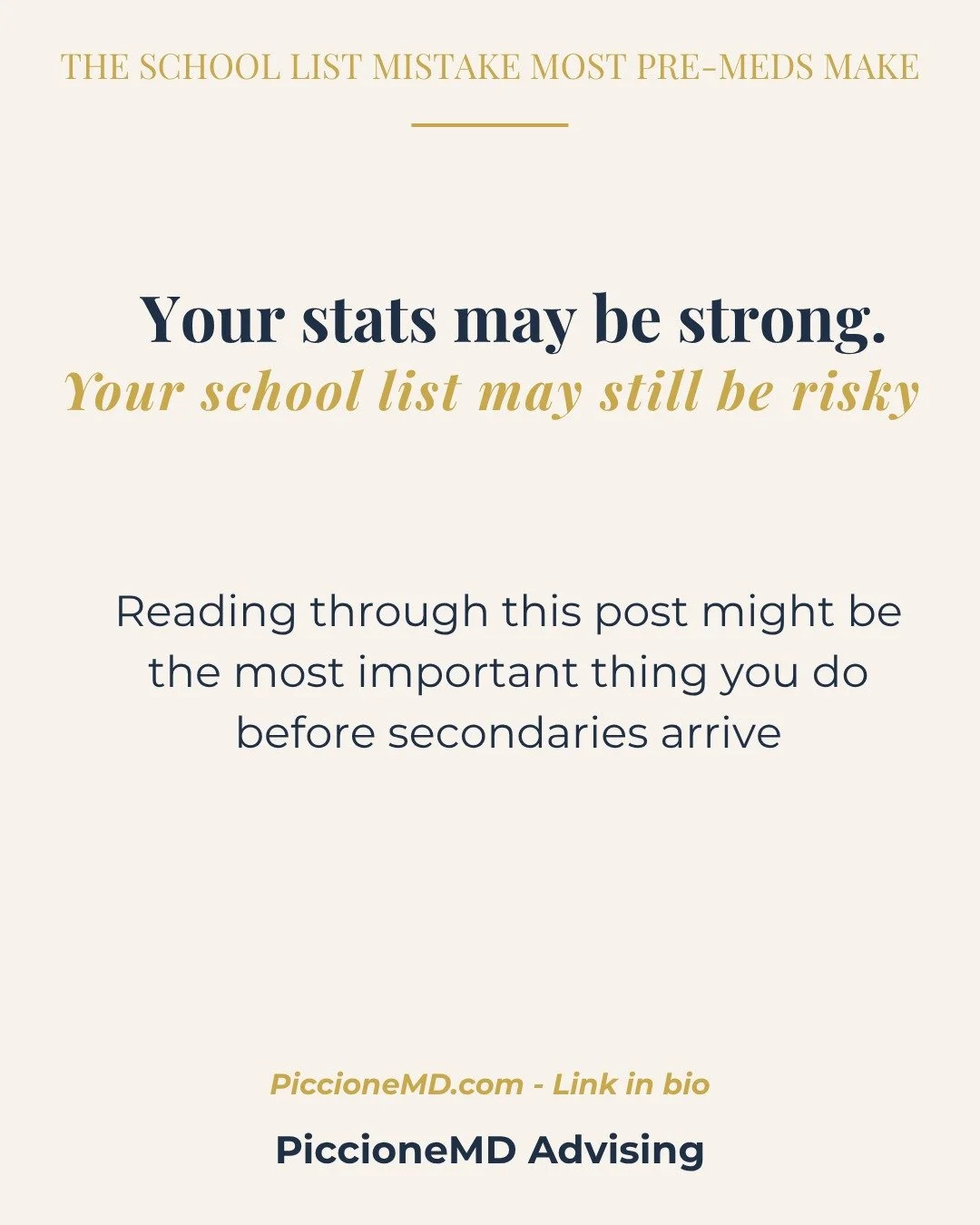 A lower median MCAT does not make a medical school &ldquo;safe.&rdquo;

This is one of the biggest school list mistakes I see applicants make.

A smart school list is not built only around rankings, GPA, and MCAT medians. It also has to account for:

