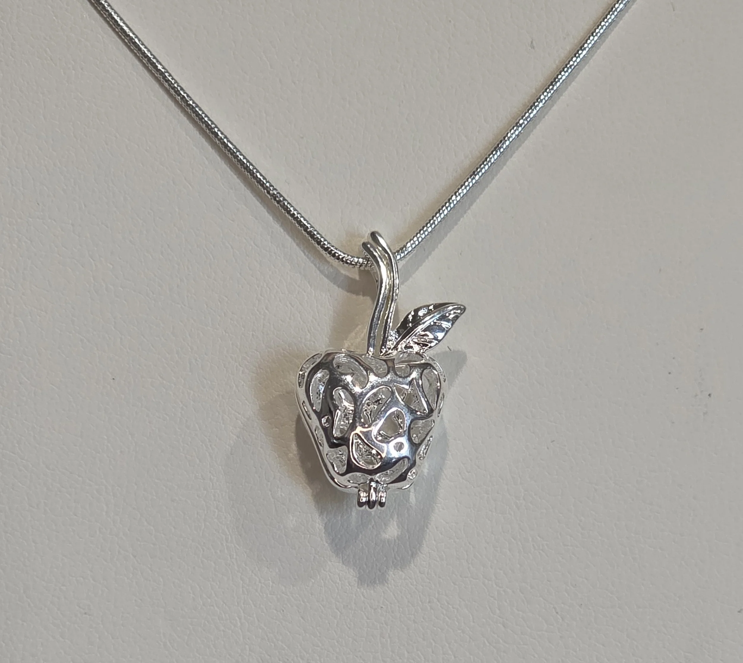 Silver Plated Apple Cage Neckless