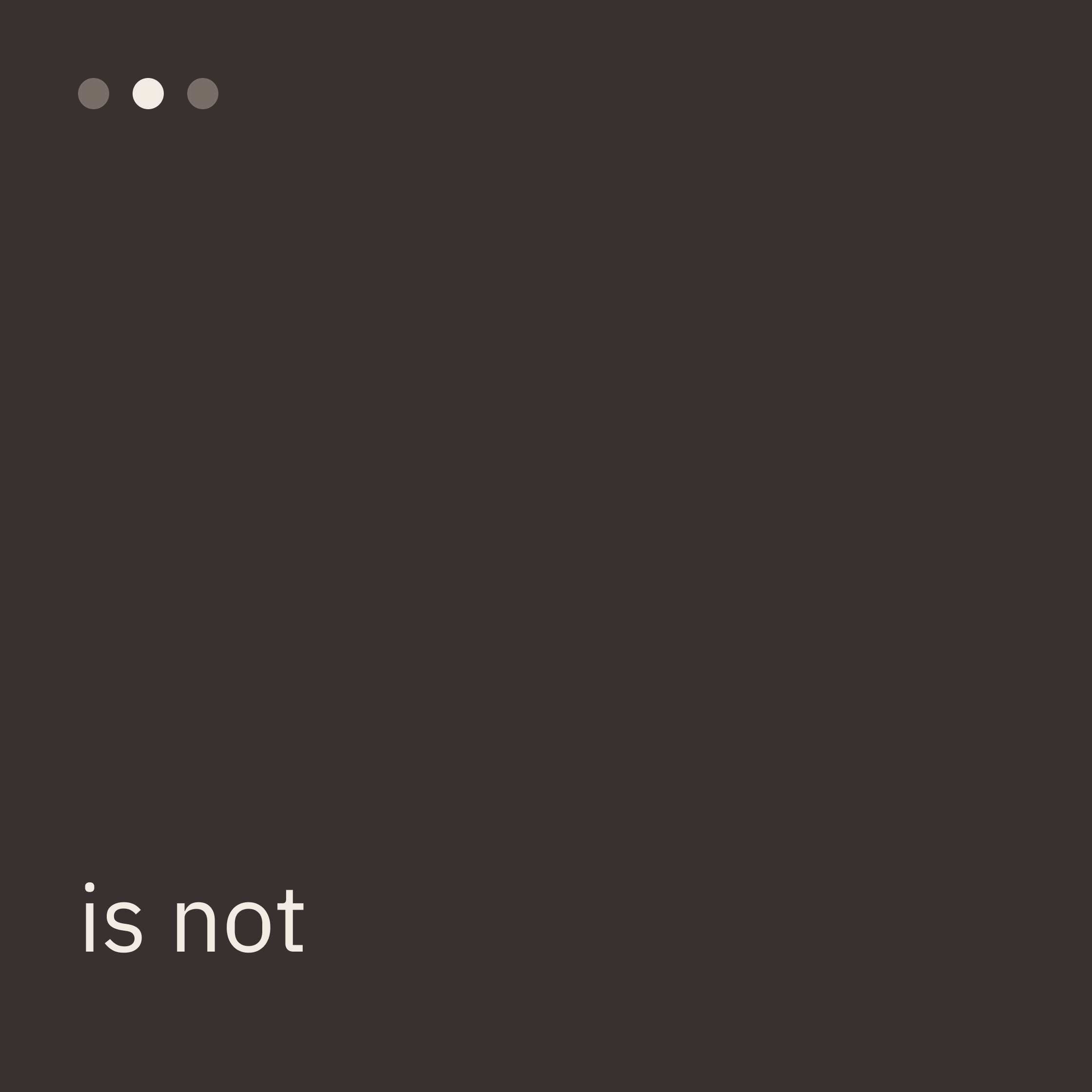 The screen shows a message stating 'this is not' with a dark background.